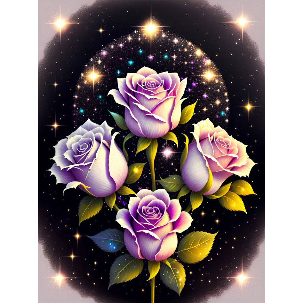 Glitter Rose - Full Round Drill Diamond Painting 30*40CM
