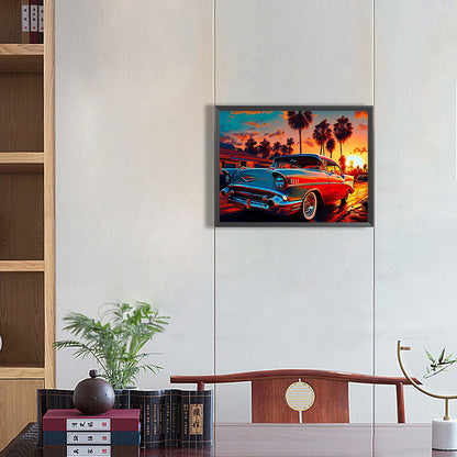 Seaside Sports Car - Full Round Drill Diamond Painting 40*30CM