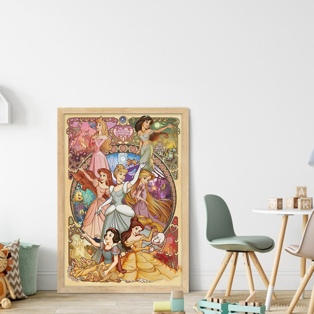 Disney Princesses - 11CT Stamped Cross Stitch 50*72CM