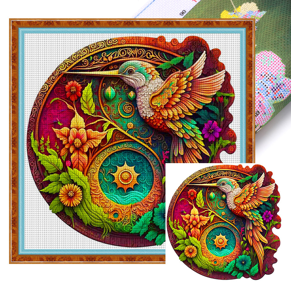 Hummingbird - 11CT Stamped Cross Stitch 40*40CM