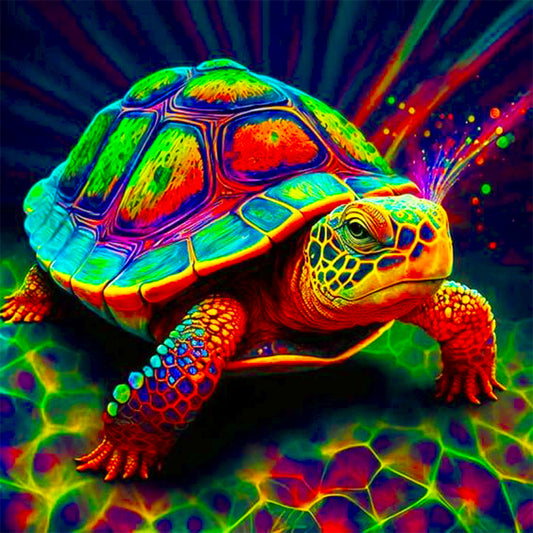 Sea Turtle - Full Round Drill Diamond Painting 30*30CM