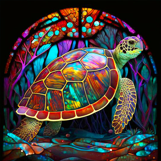 Glass Turtle - Full Round Drill Diamond Painting 30*30CM