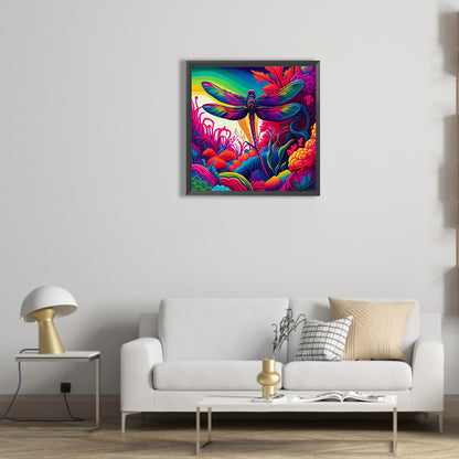 Dragonfly - Full Round Drill Diamond Painting 30*30CM