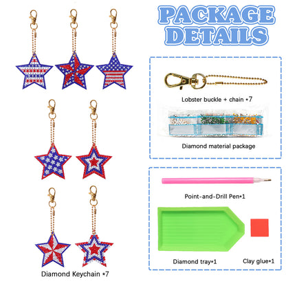 DIY Diamond Art Key Rings Double Sided Special Shaped for Kids Adult Home Party