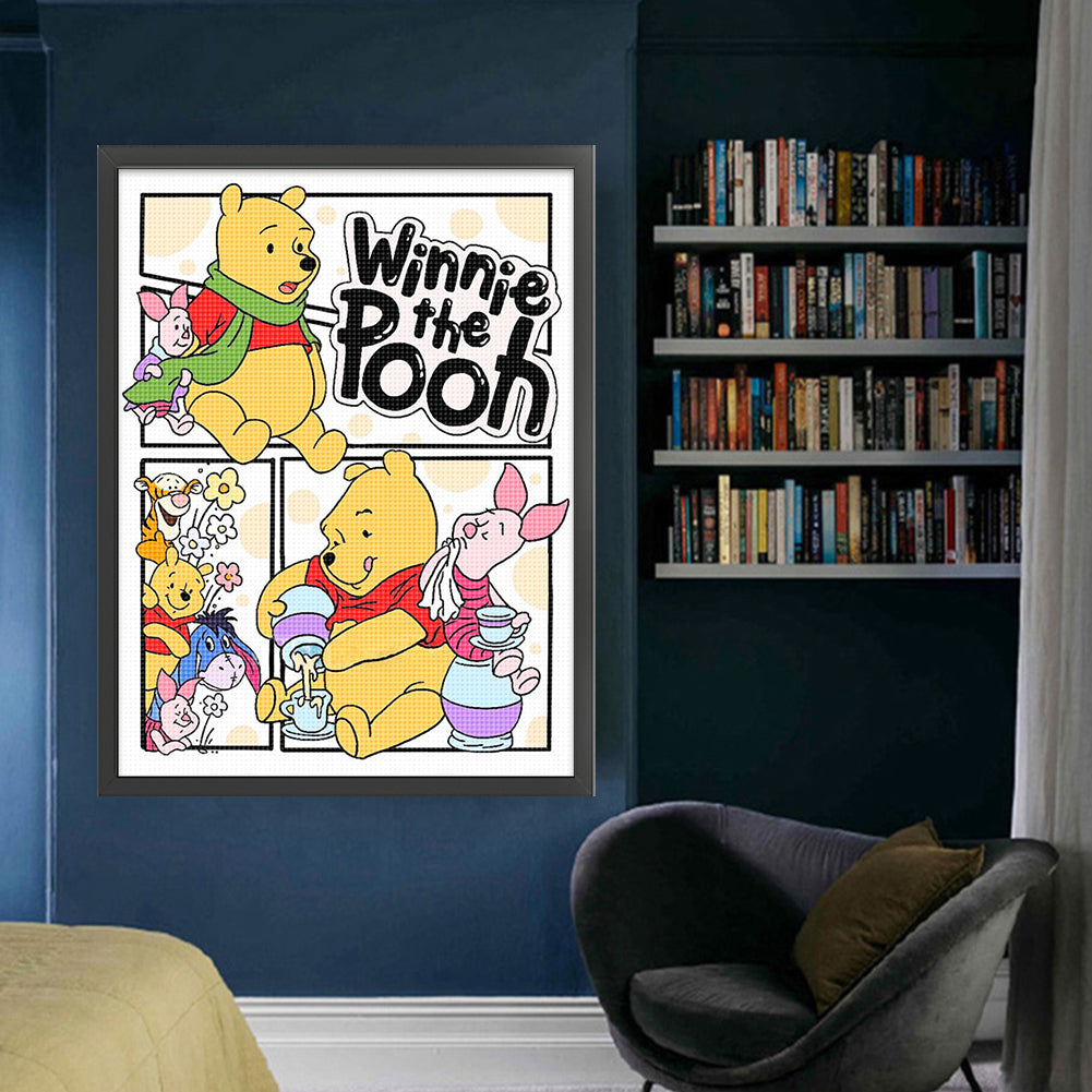 Disney Winnie The Pooh And Piggy - 11CT Stamped Cross Stitch 50*67CM