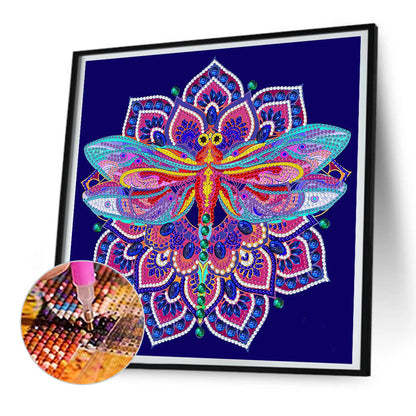 Dragonfly - Full Round Drill Diamond Painting 30*30CM