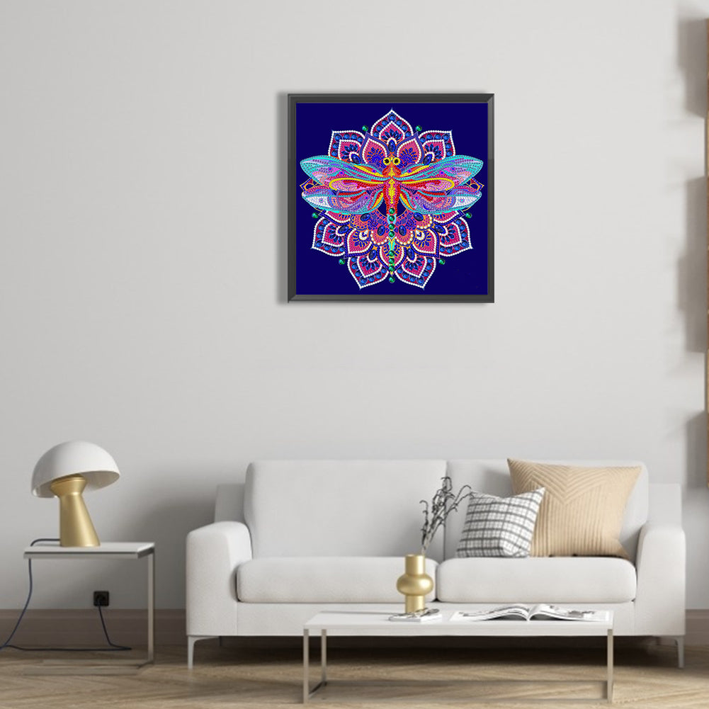 Dragonfly - Full Round Drill Diamond Painting 30*30CM