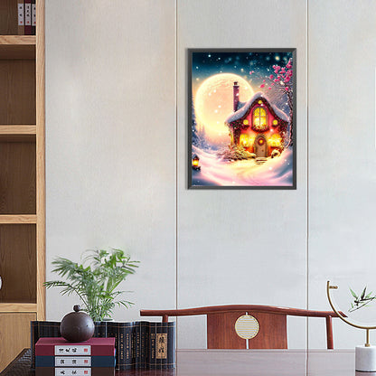 Under The Snow And Moon - Full Round Drill Diamond Painting 30*40CM
