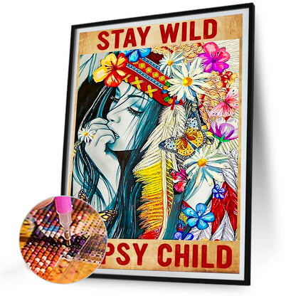 Stay Wild - Full Round Drill Diamond Painting 30*40CM