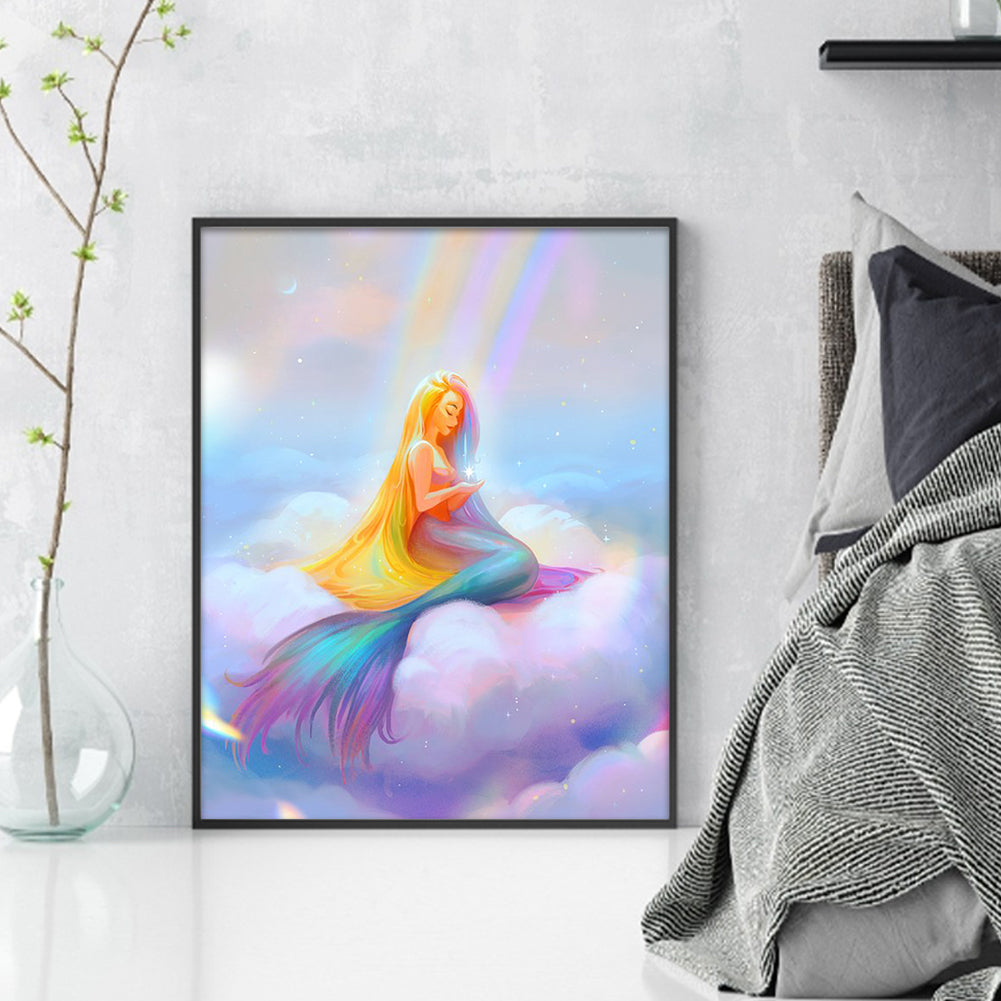 Colorful Mermaid - 11CT Stamped Cross Stitch 40*50CM