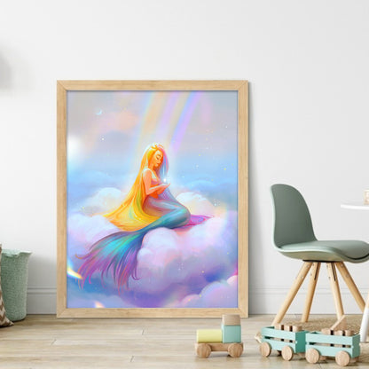 Colorful Mermaid - 11CT Stamped Cross Stitch 40*50CM