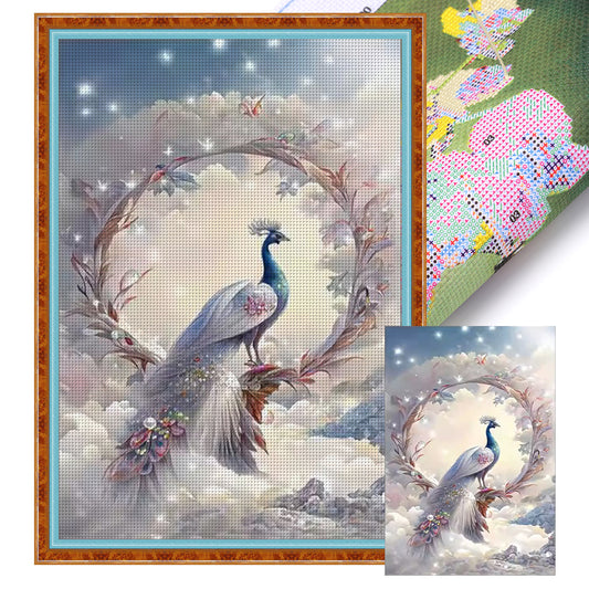 Peacock - 11CT Stamped Cross Stitch 40*57CM