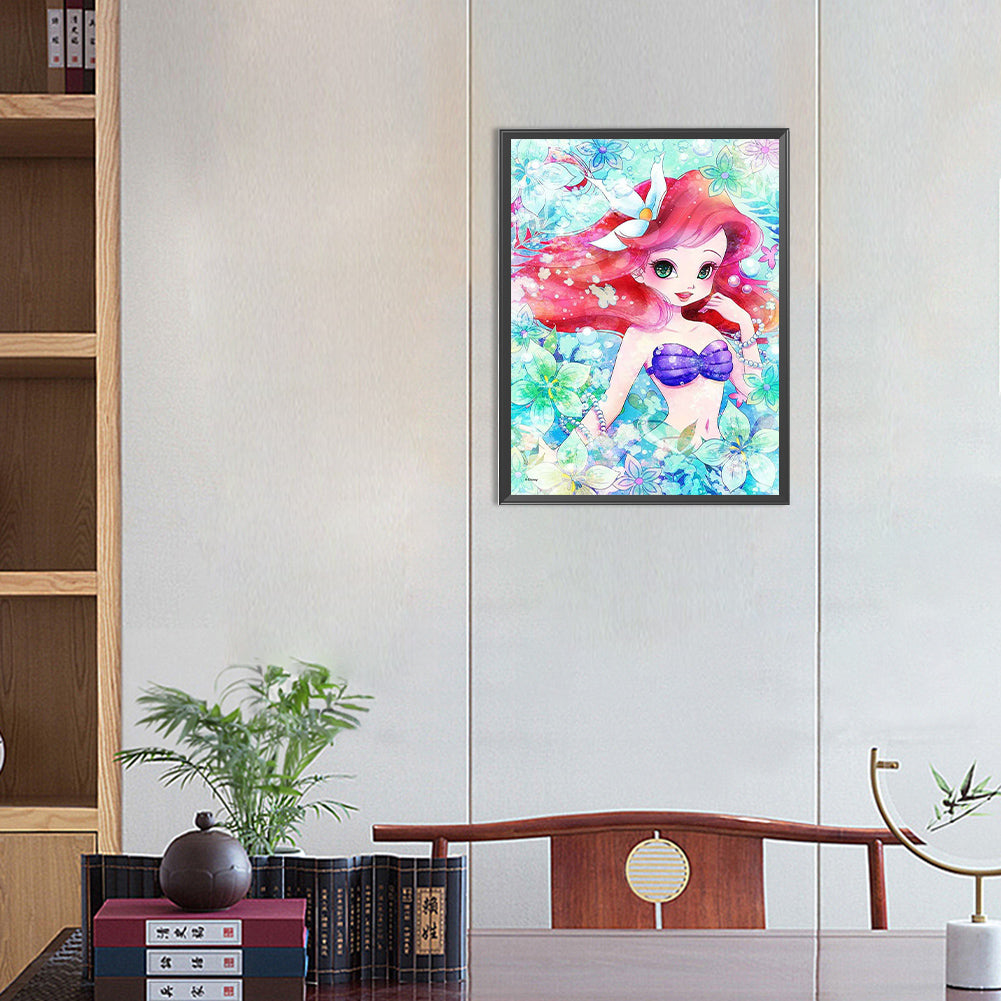 Mermaid - Full Round Drill Diamond Painting 30*40CM