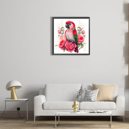 Flowers And Parrots - Full Round Drill Diamond Painting 30*30CM