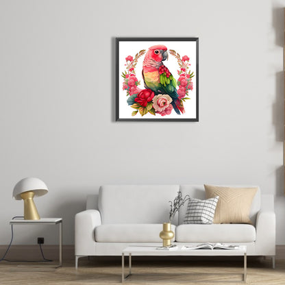 Flowers And Parrots - Full Round Drill Diamond Painting 30*30CM