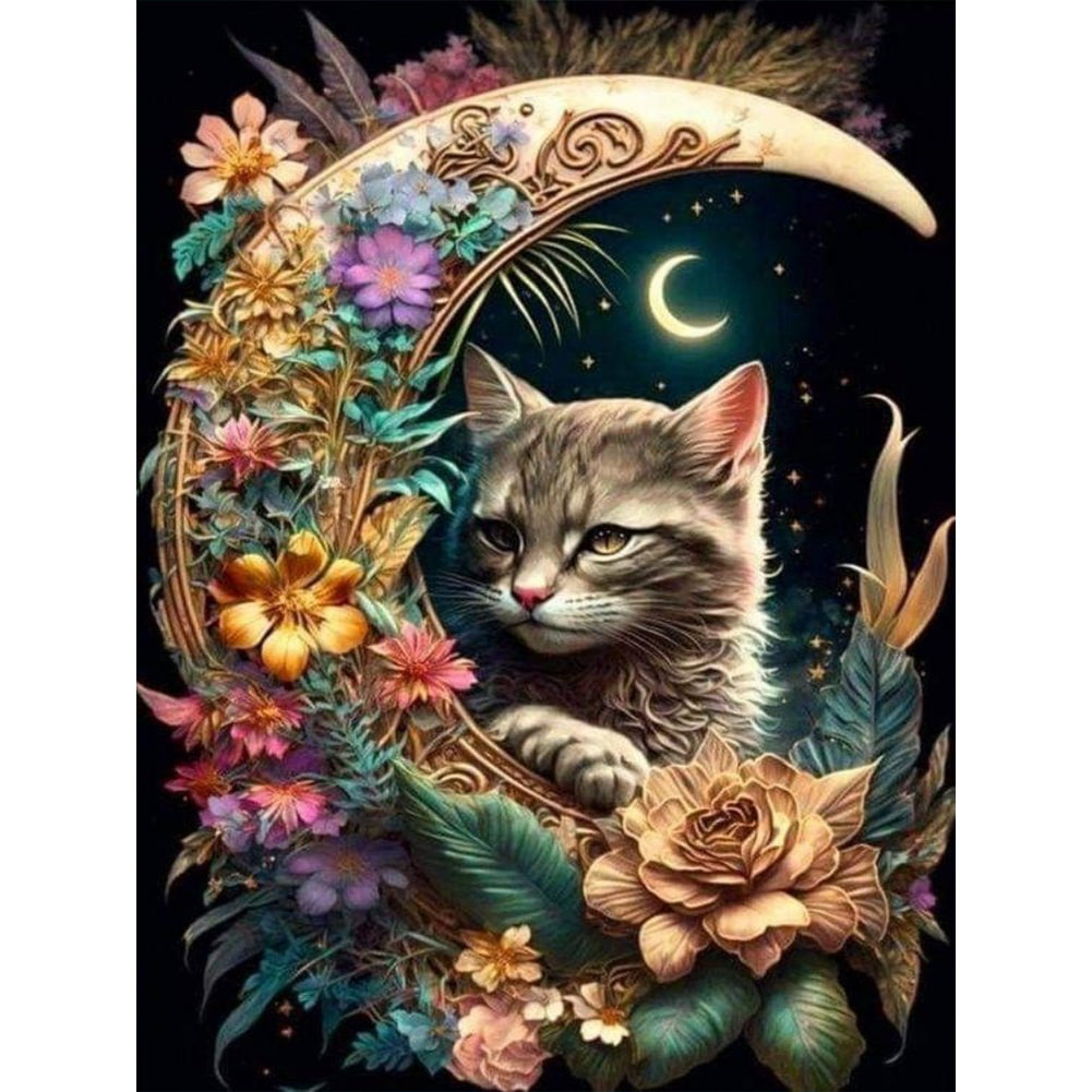 Kitten - Full Round Drill Diamond Painting 30*40CM