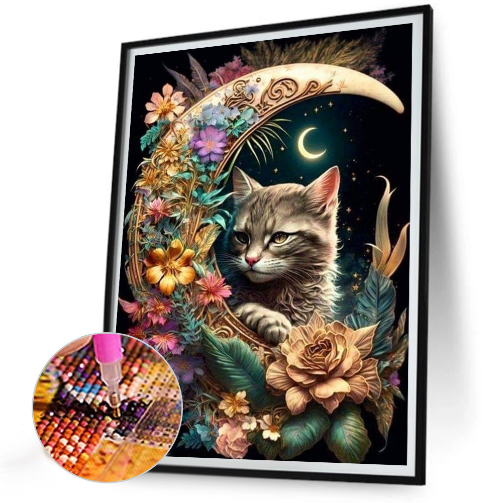 Kitten - Full Round Drill Diamond Painting 30*40CM