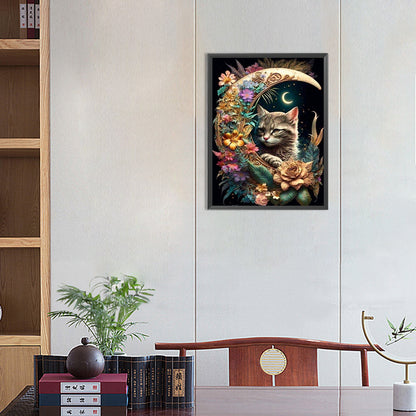 Kitten - Full Round Drill Diamond Painting 30*40CM