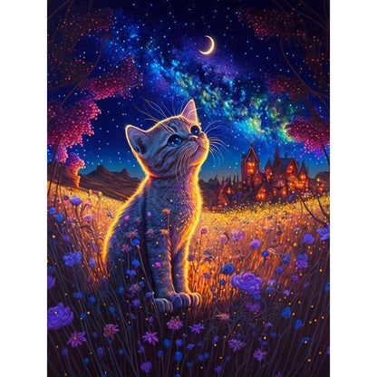Kitten - Full Round Drill Diamond Painting 30*40CM