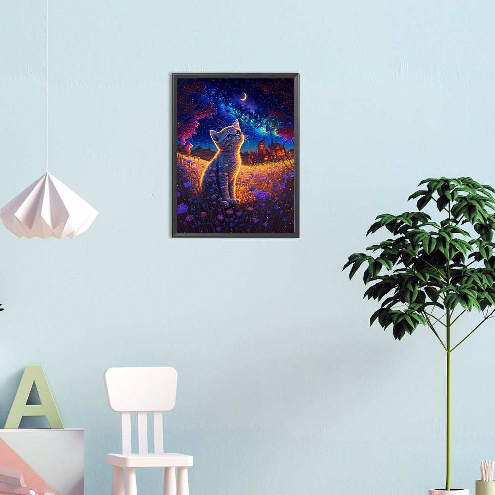 Kitten - Full Round Drill Diamond Painting 30*40CM