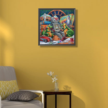 Robots And Dragonmen - Full Square Drill Diamond Painting 40*40CM