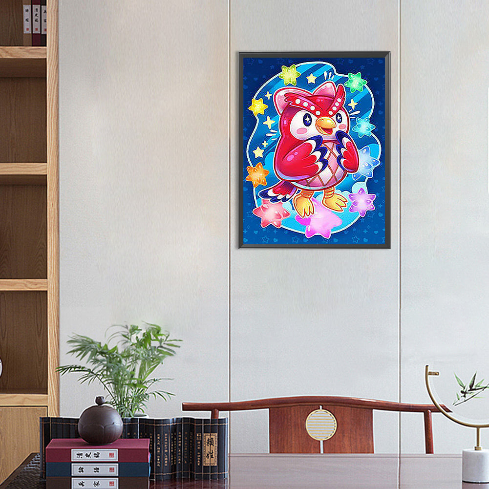 Cute Owl - Full Round Drill Diamond Painting 40*50CM