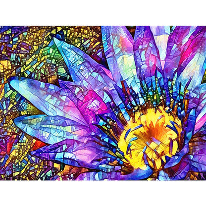 Sunflower Glass Painting - Full Round Drill Diamond Painting 40*30CM