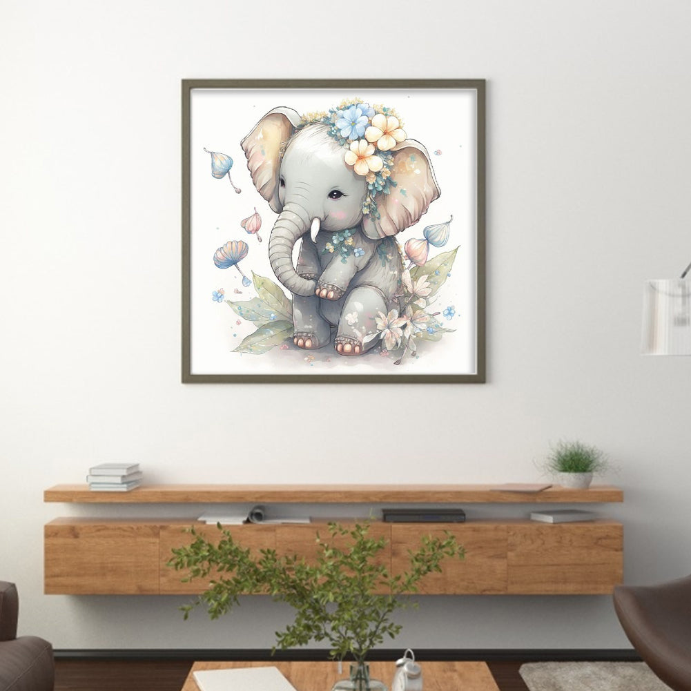 Elephant - 11CT Stamped Cross Stitch 50*50CM