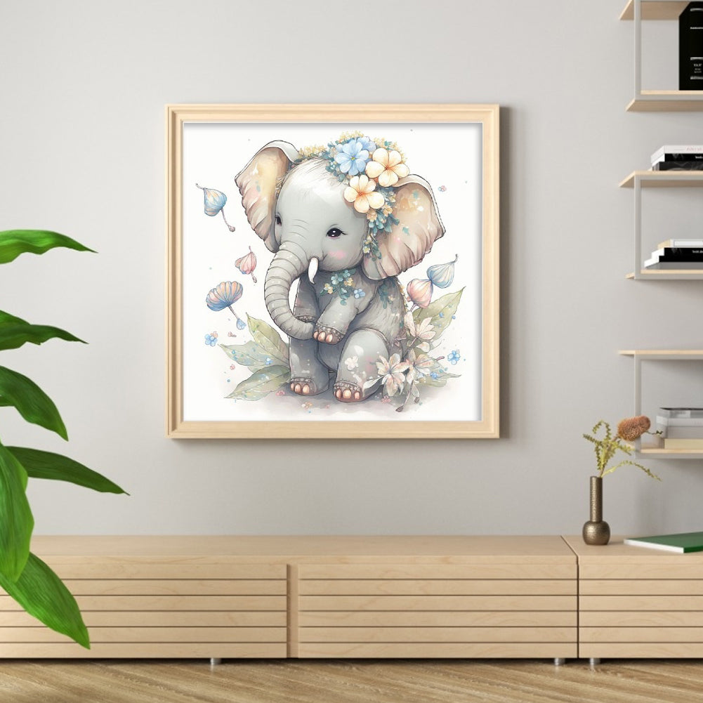 Elephant - 11CT Stamped Cross Stitch 50*50CM