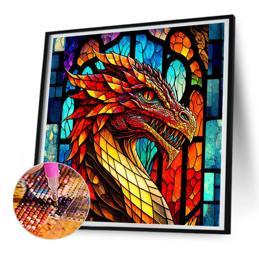 Fire Dragon - Full Round Drill Diamond Painting 30*30CM