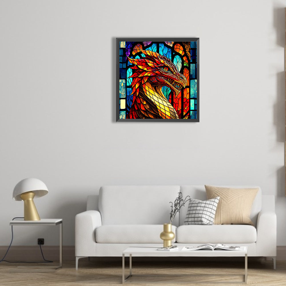 Fire Dragon - Full Round Drill Diamond Painting 30*30CM