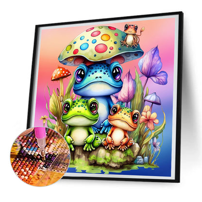 Three Frogs - Full Round Drill Diamond Painting 30*30CM