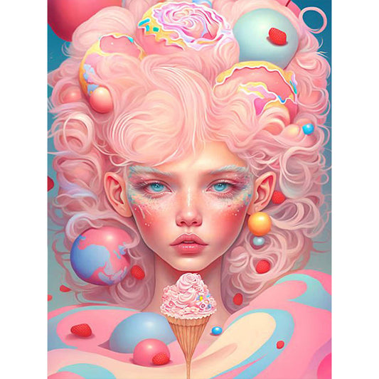 Candy Girl - Full Round Drill Diamond Painting 30*40CM