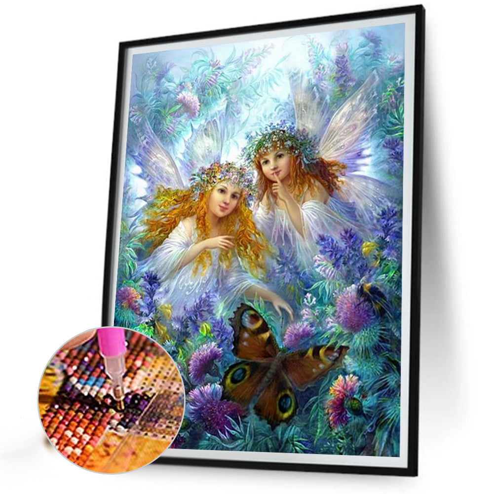 Angel Girl - AB Round Drill Diamond Painting 40*55CM