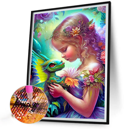 Angel Girl - AB Round Drill Diamond Painting 40*55CM