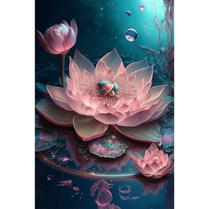 Lotus - AB Round Drill Diamond Painting 40*60CM