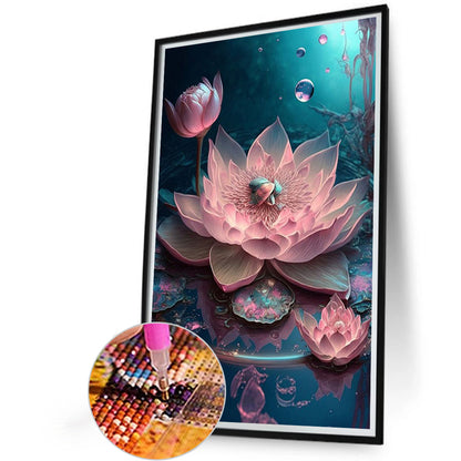 Lotus - AB Round Drill Diamond Painting 40*60CM