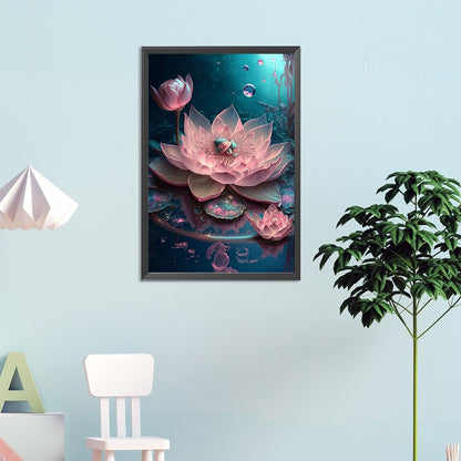 Lotus - AB Round Drill Diamond Painting 40*60CM