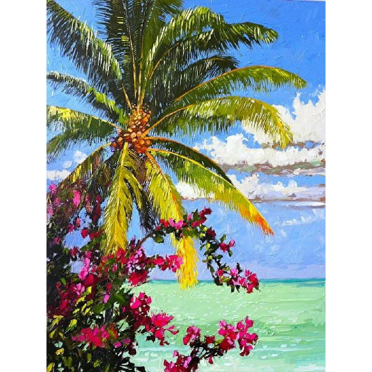 Coconut Beach - Full Round Drill Diamond Painting 30*40CM