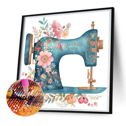 Sewing Machine - Full Round Drill Diamond Painting 30*30CM