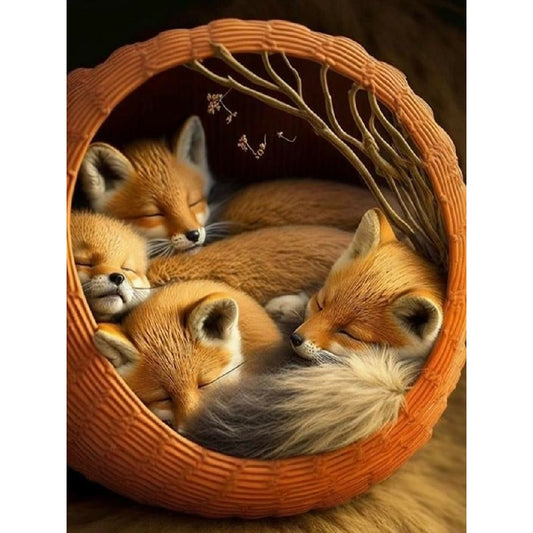 Fox - Full Round Drill Diamond Painting 30*40CM