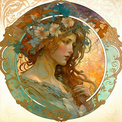 Beautiful Woman - Full Round Drill Diamond Painting 30*30CM