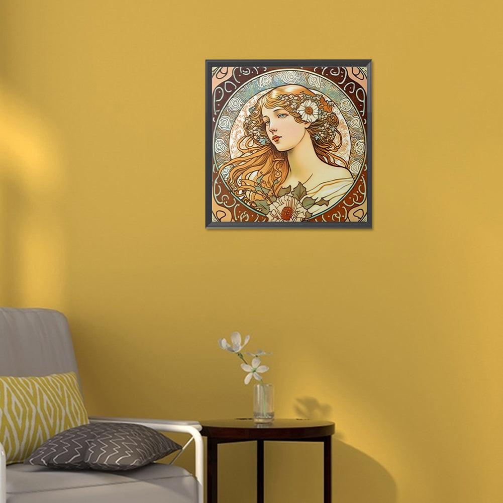 Beautiful Woman - Full Round Drill Diamond Painting 30*30CM