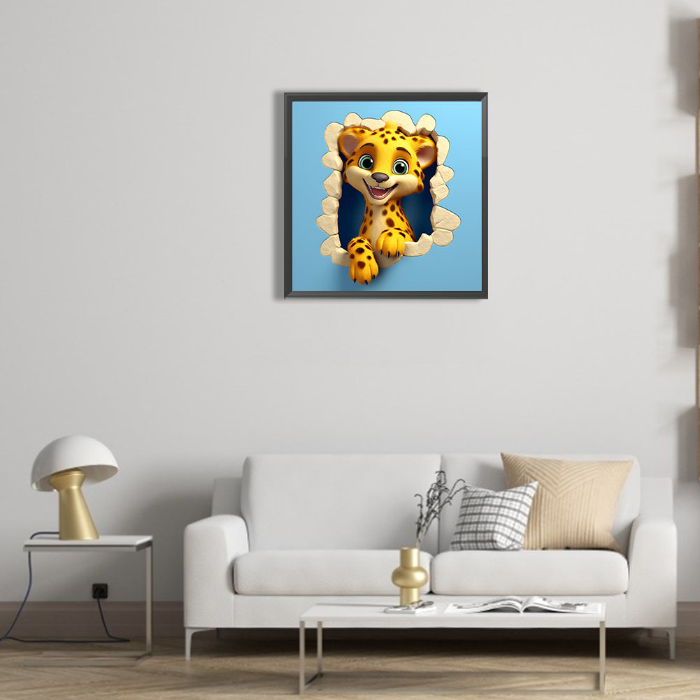 Small Animals Breaking Through The Wall - Full Round Drill Diamond Painting 30*30CM