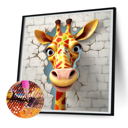 Small Animals Breaking Through The Wall - Full Round Drill Diamond Painting 30*30CM