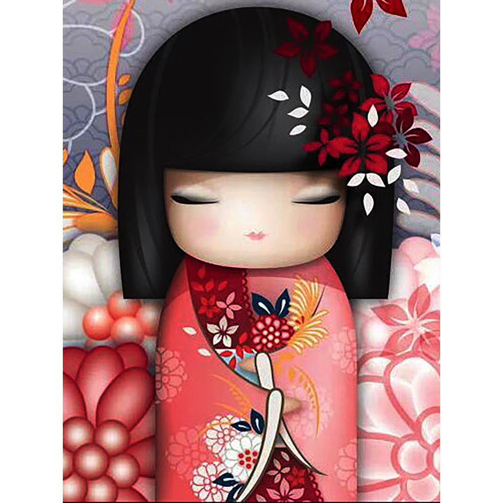 Japanese Doll - Full Round Drill Diamond Painting 30*40CM