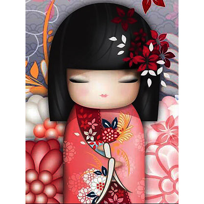 Japanese Doll - Full Round Drill Diamond Painting 30*40CM