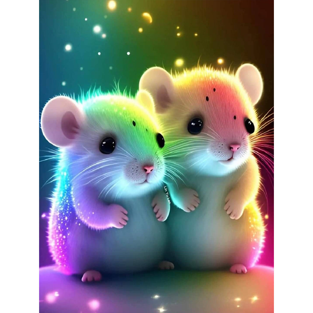 Color Mouse - Full Round Drill Diamond Painting 30*40CM