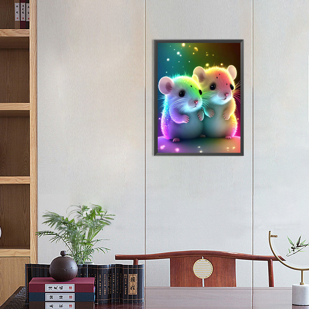 Color Mouse - Full Round Drill Diamond Painting 30*40CM