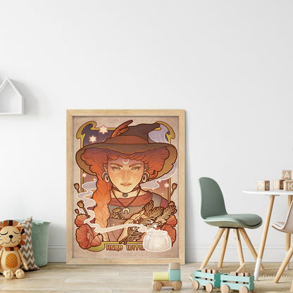 Witch - 11CT Stamped Cross Stitch 40*55CM